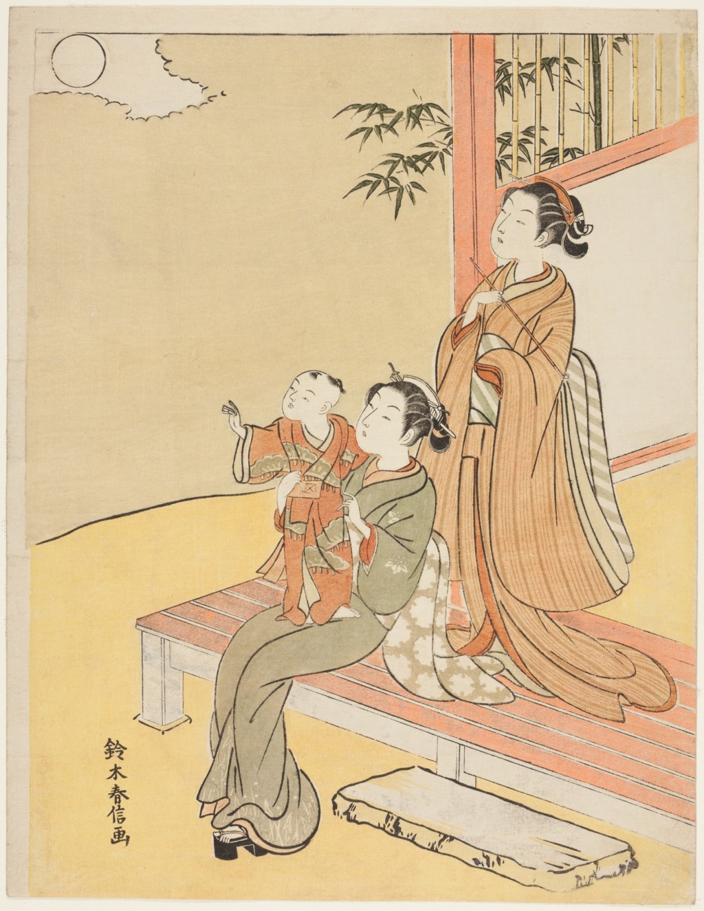 Viewing the MoonDate: c. 1767/68 Artist: Suzuki Harunobu 鈴木 春信 Japanese, 1725 (?)-1770